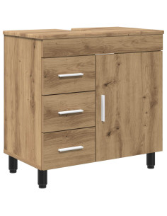 Mobiletto da bagno Rovere Artigianale 60 x 35 x 60 cm 2