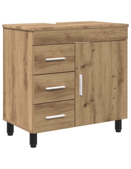 Mobiletto da bagno Rovere Artigianale 60 x 35 x 60 cm