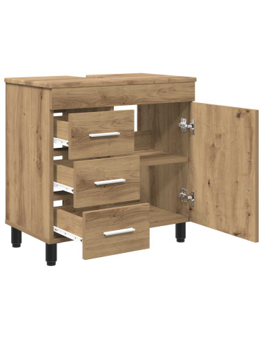 Mobiletto da bagno Rovere Artigianale 60 x 35 x 60 cm