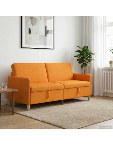 Divano con Storage Giallo Scuro 192 x 78 x 87 cm Poliestere