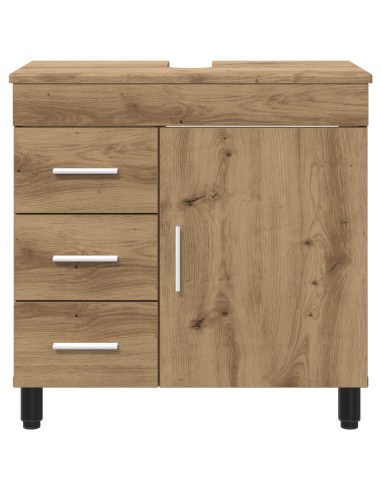 Mobiletto da bagno Rovere Artigianale 60 x 35 x 60 cm