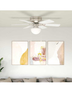 Ventilatore da soffitto con luce Ø 82 cm Bianco
