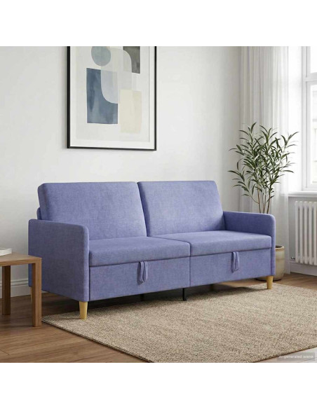 Divano con Storage Blu jeans 192 x 78 x 87 cm Poliestere
