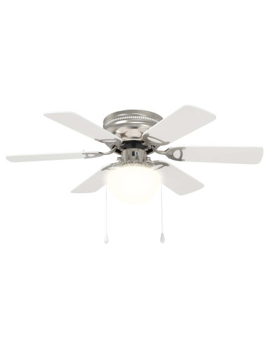 Ventilatore da soffitto con luce Ø 82 cm Bianco