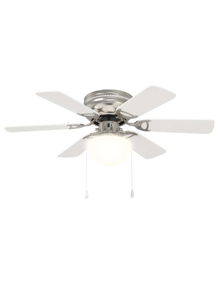 Ventilatore da soffitto con luce Ø 82 cm Bianco