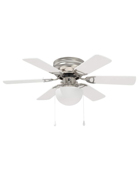 Ventilatore da soffitto con luce Ø 82 cm Bianco