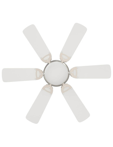 Ventilatore da soffitto con luce Ø 82 cm Bianco