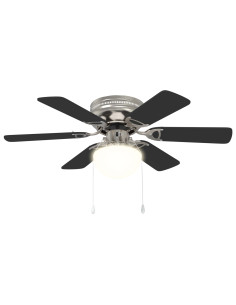 Ventilatore da soffitto con luce Ø 82 cm Nero 2