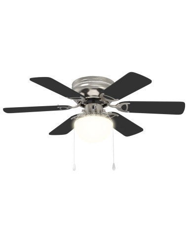 Ventilatore da soffitto con luce Ø 82 cm Nero
