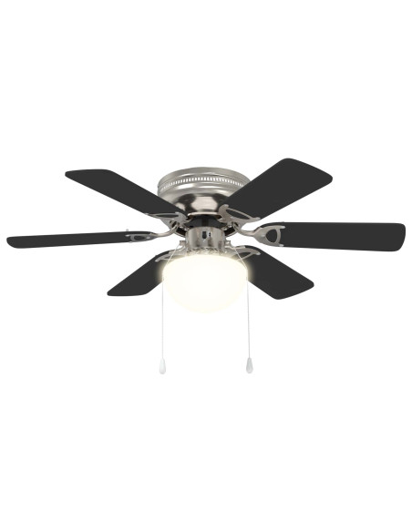 Ventilatore da soffitto con luce Ø 82 cm Nero