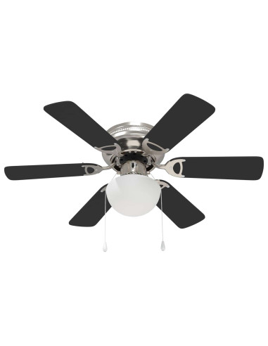 Ventilatore da soffitto con luce Ø 82 cm Nero