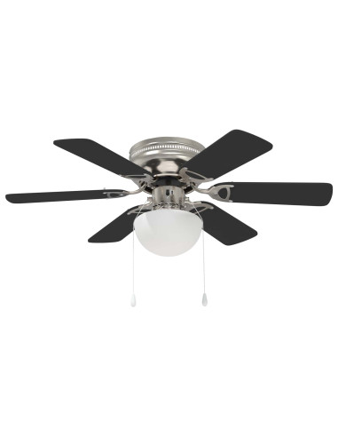 Ventilatore da soffitto con luce Ø 82 cm Nero