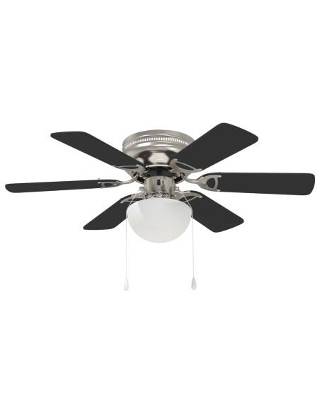 Ventilatore da soffitto con luce Ø 82 cm Nero