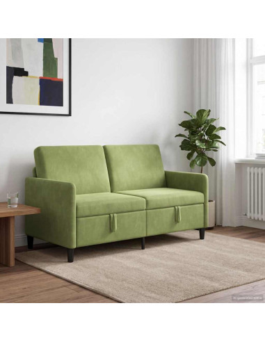 Divano con Storage Verde chiaro 152 x 78 x 87 cm Poliestere