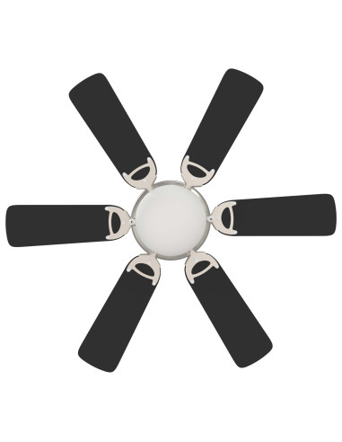Ventilatore da soffitto con luce Ø 82 cm Nero