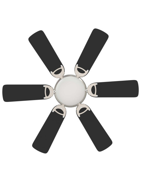 Ventilatore da soffitto con luce Ø 82 cm Nero