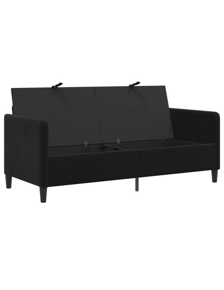 Divano con Storage Nero 172 x 78 x 87 cm Poliestere