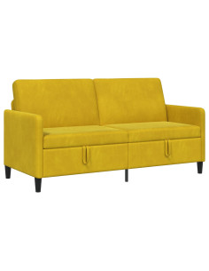 Divano con Storage Giallo 172 x 78 x 87 cm Poliestere 2