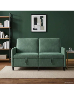 Divano con Storage Verde Mare 152 x 78 x 87 cm Poliestere