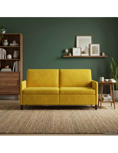 Divano con Storage Giallo 172 x 78 x 87 cm Poliestere