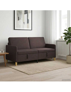 Divano con Storage Marrone Scuro 172 x 78 x 87 cm Poliestere