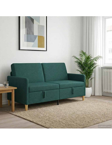Divano con Storage Verde Scuro 172 x 78 x 87 cm Poliestere