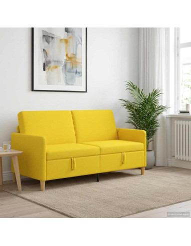 Divano con Storage Giallo Chiaro 172 x 78 x 87 cm Poliestere
