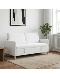 Divano con Storage Bianco 172 x 78 x 87 cm Poliestere