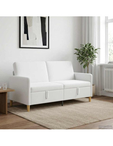 Divano con Storage Bianco 172 x 78 x 87 cm Poliestere