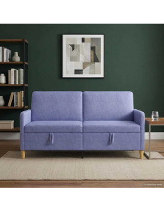 Divano con Storage Blu jeans 172 x 78 x 87 cm Poliestere