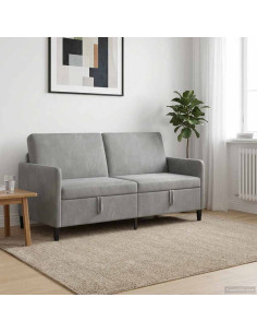 Divano con Storage Grigio Chiaro 172 x 78 x 87 cm Poliestere