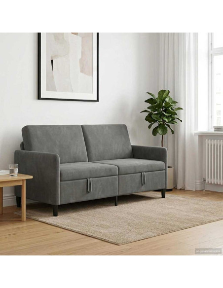 Divano con Storage Grigio Scuro 172 x 78 x 87 cm Poliestere