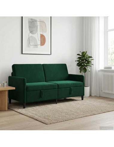 Divano con Storage Verde Scuro 172 x 78 x 87 cm Poliestere