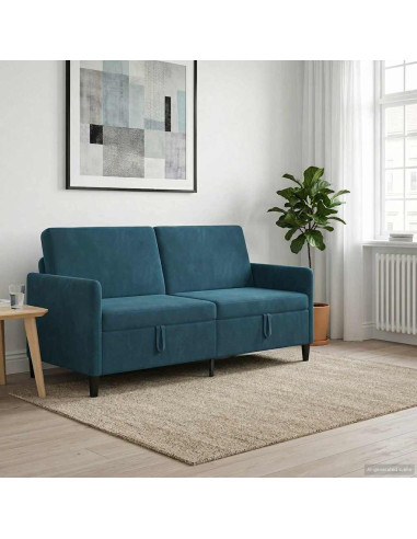 Divano con Storage Blu 172 x 78 x 87 cm Poliestere