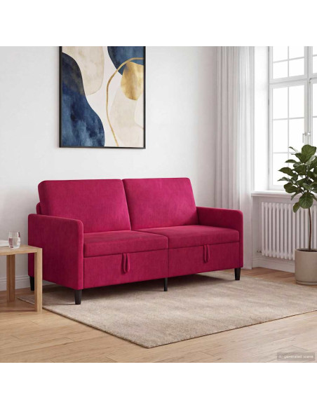 Divano con Storage Rosso Vino 172 x 78 x 87 cm Poliestere