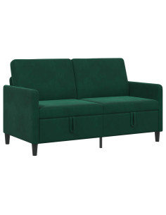 Divano con Storage Verde Scuro 152 x 78 x 87 cm Poliestere 2