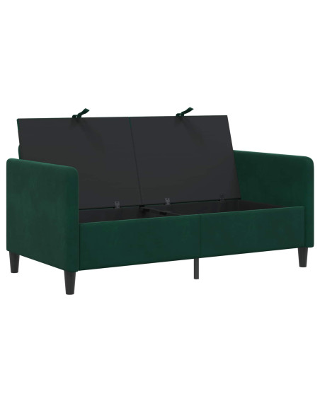 Divano con Storage Verde Scuro 152 x 78 x 87 cm Poliestere