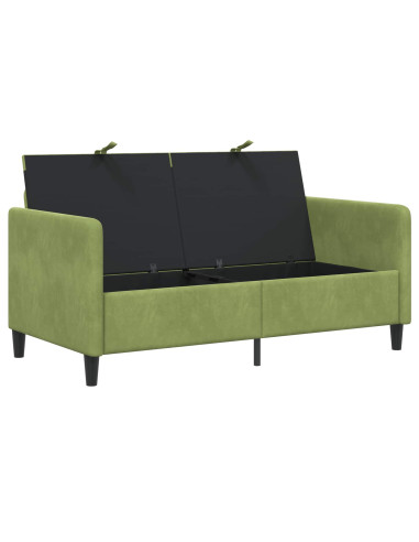 Divano con Storage Verde chiaro 152 x 78 x 87 cm Poliestere