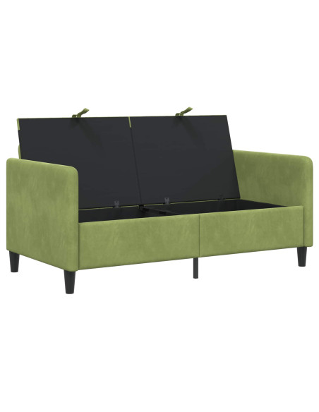Divano con Storage Verde chiaro 152 x 78 x 87 cm Poliestere