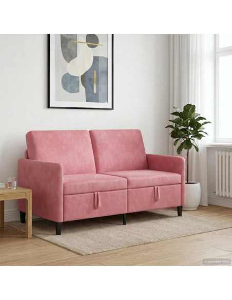 Divano con Storage Rosa 152 x 78 x 87 cm Poliestere