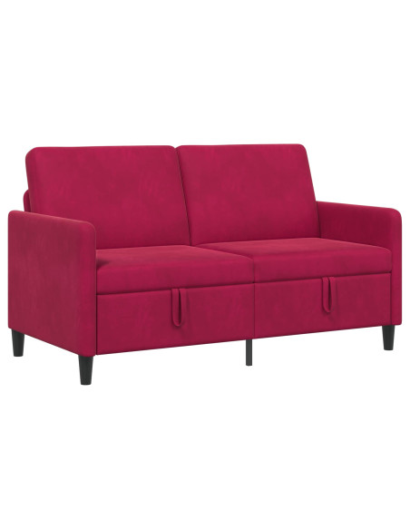 Divano con Storage Rosso Vino 152 x 78 x 87 cm Poliestere