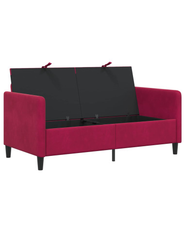 Divano con Storage Rosso Vino 152 x 78 x 87 cm Poliestere