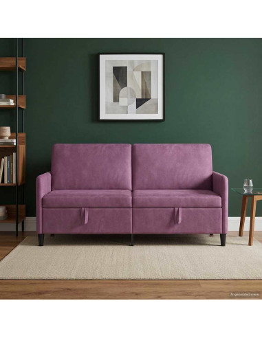 Divano con Storage Viola 172 x 78 x 87 cm Poliestere