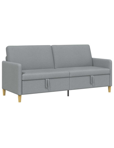 Divano con Storage Grigio Chiaro 192 x 78 x 87 cm Poliestere