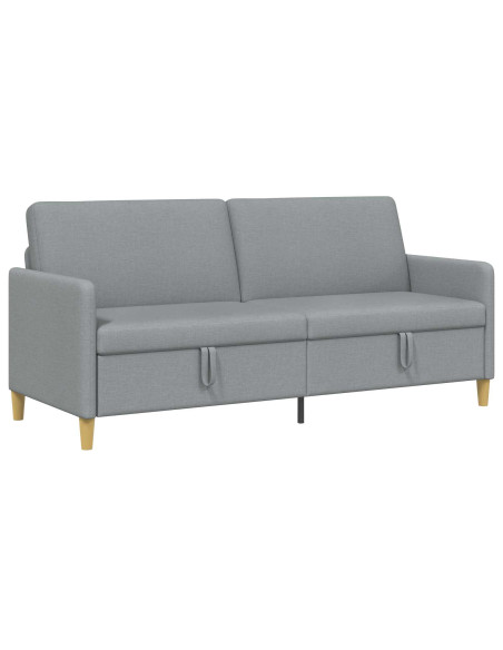 Divano con Storage Grigio Chiaro 192 x 78 x 87 cm Poliestere