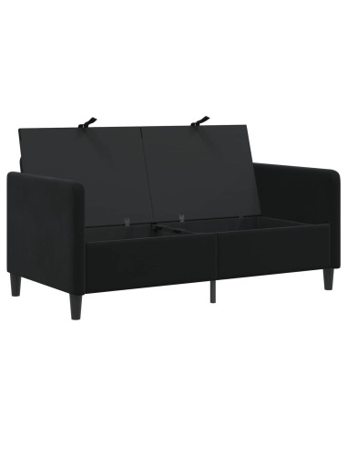 Divano con Storage Nero 152 x 78 x 87 cm Poliestere