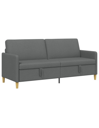 Divano con Storage Grigio Scuro 192 x 78 x 87 cm Poliestere