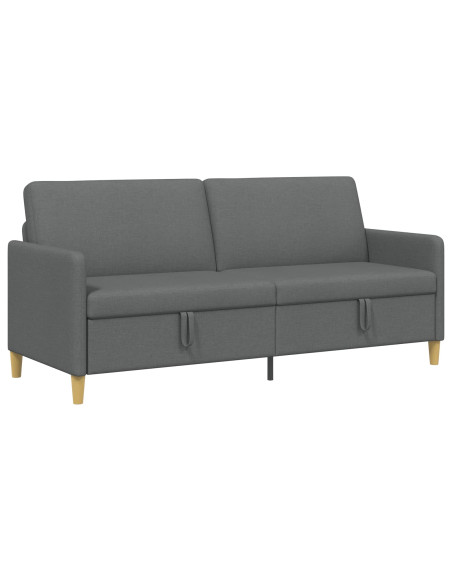 Divano con Storage Grigio Scuro 192 x 78 x 87 cm Poliestere