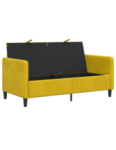 Divano con Storage Giallo 152 x 78 x 87 cm Poliestere