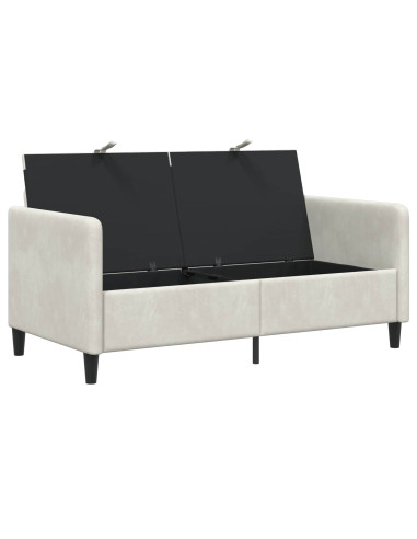 Divano con Storage Crema 152 x 78 x 87 cm Poliestere